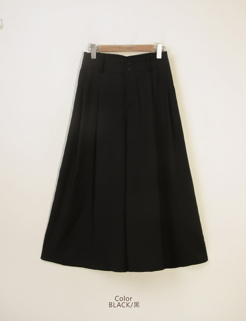 MISS. Wrinkle-Resistant High Waist A-Line Plus Size Tailored Wide Pants