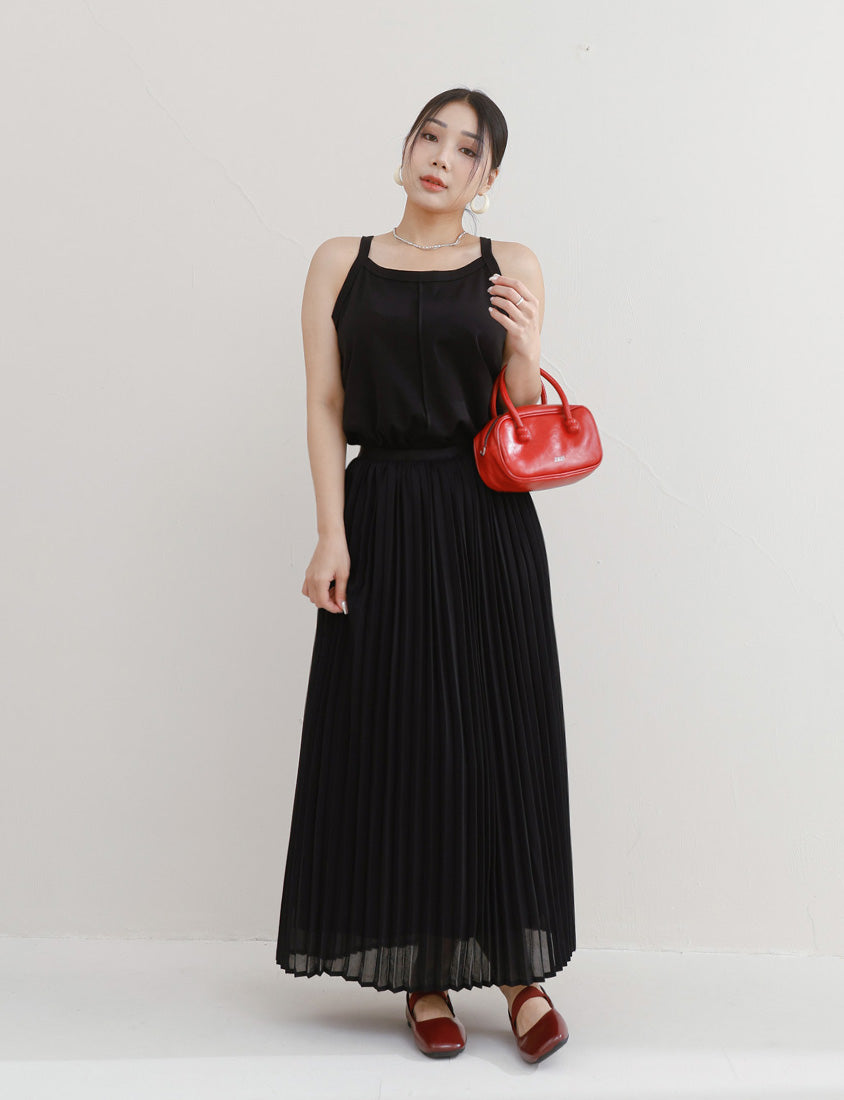 MISS. Silky Cooling Sleeveless Cut Stitch Plus Size Tank Top