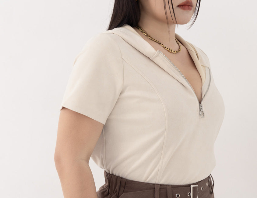 MUA! Suede Zip-Up Plus Size Hoodie