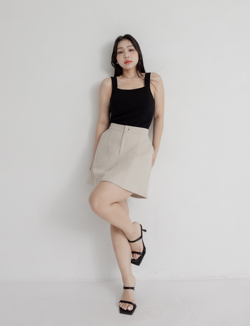 MISS. Ice Silk Lyocell Bra Bulges Support Knit Plus Size Tank Top