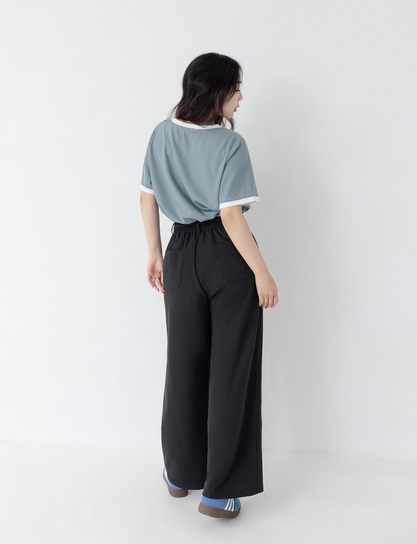 UV PRO+ Cooling Plaid Plus Size Wide-Leg Pants (with Waist-Tie)