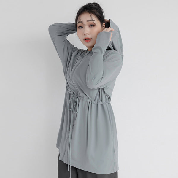 UV PRO+ Cooling Tech Sun Protection Plus Size Longline Jacket