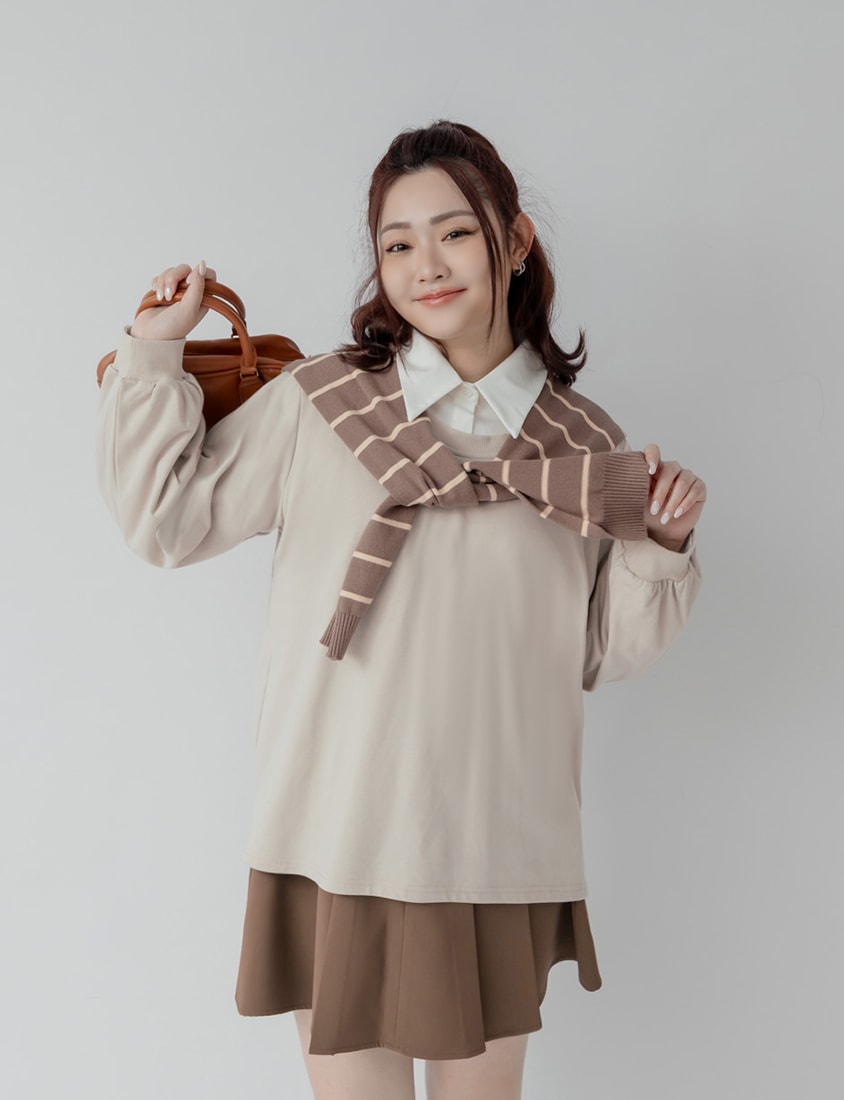 Oversized Cotton Slit Plus Size Sweatshirt (Unisex)