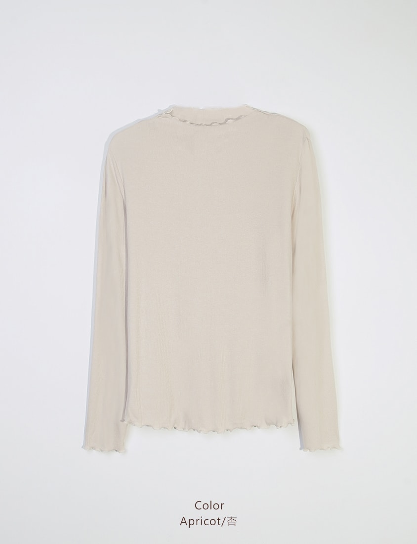 Classic Soft Ribbed Lettuce Edge Plus Size Top