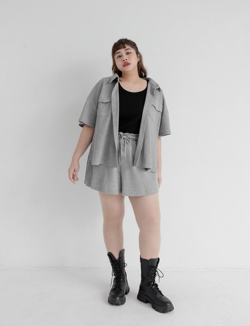 U-Neck Multicolor Plus Size Comfy Slim Tee