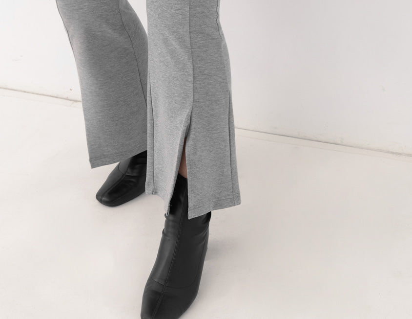 MUA! Sexy Space Cotton Front Slit Plus Size Flare Pants