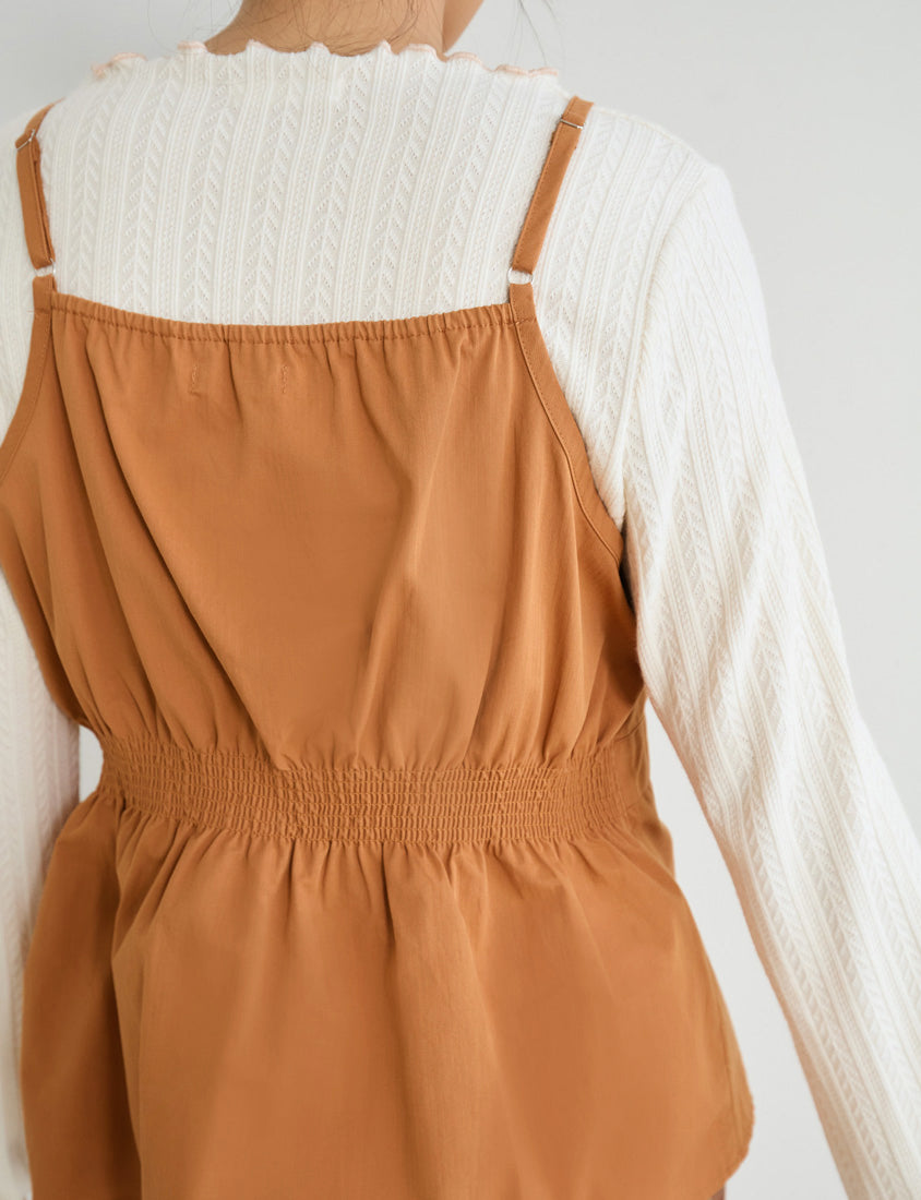 Lace V-Neck Adjustable Waist Plus Size Tank Top