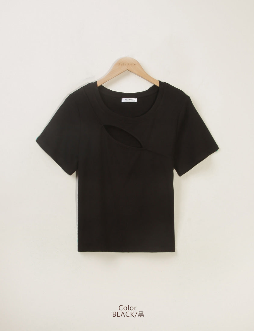 MUA! Sexy Cut-out Ribbed Plus Size Top