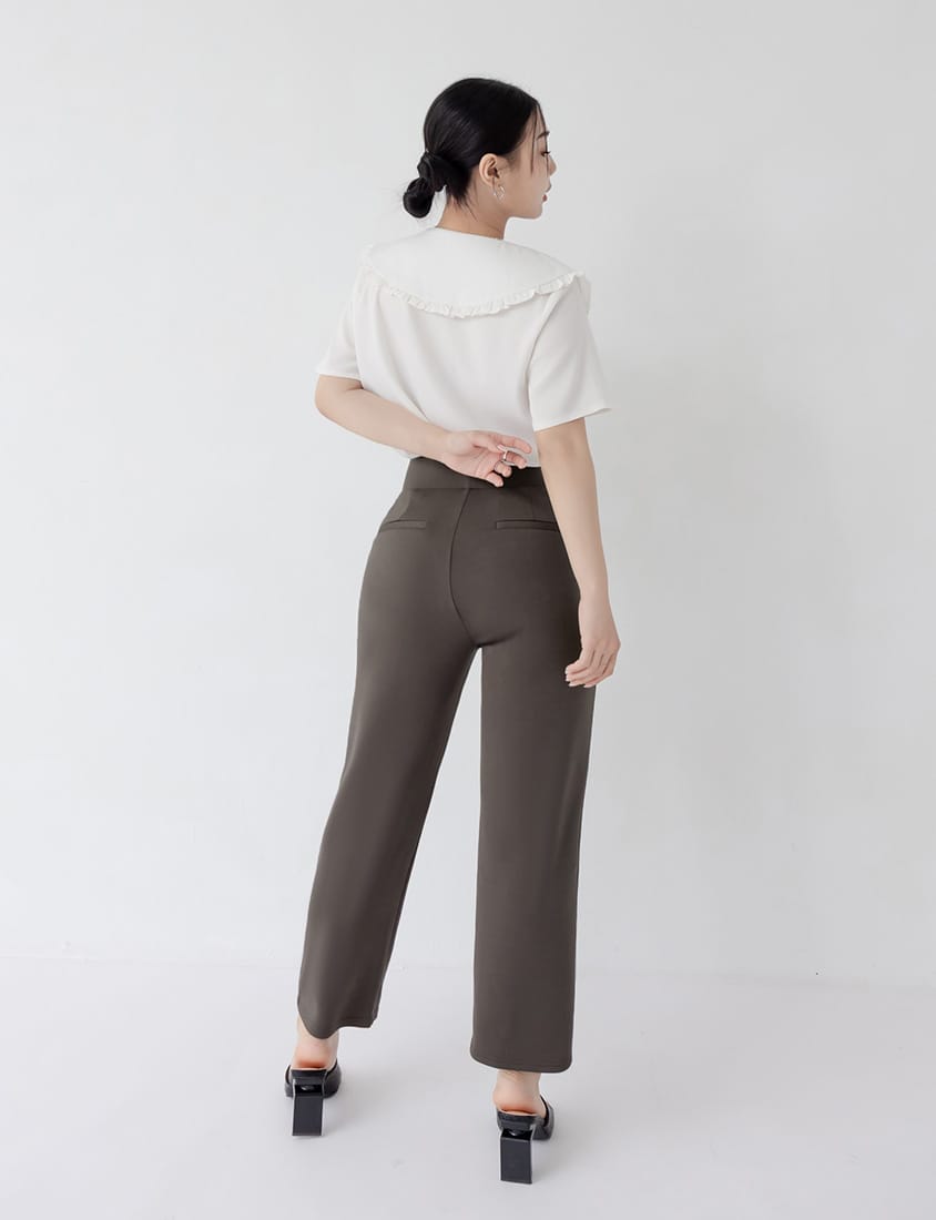MISS. Waist-Sculpting Slimming Plus Size Straight Tailored Pants