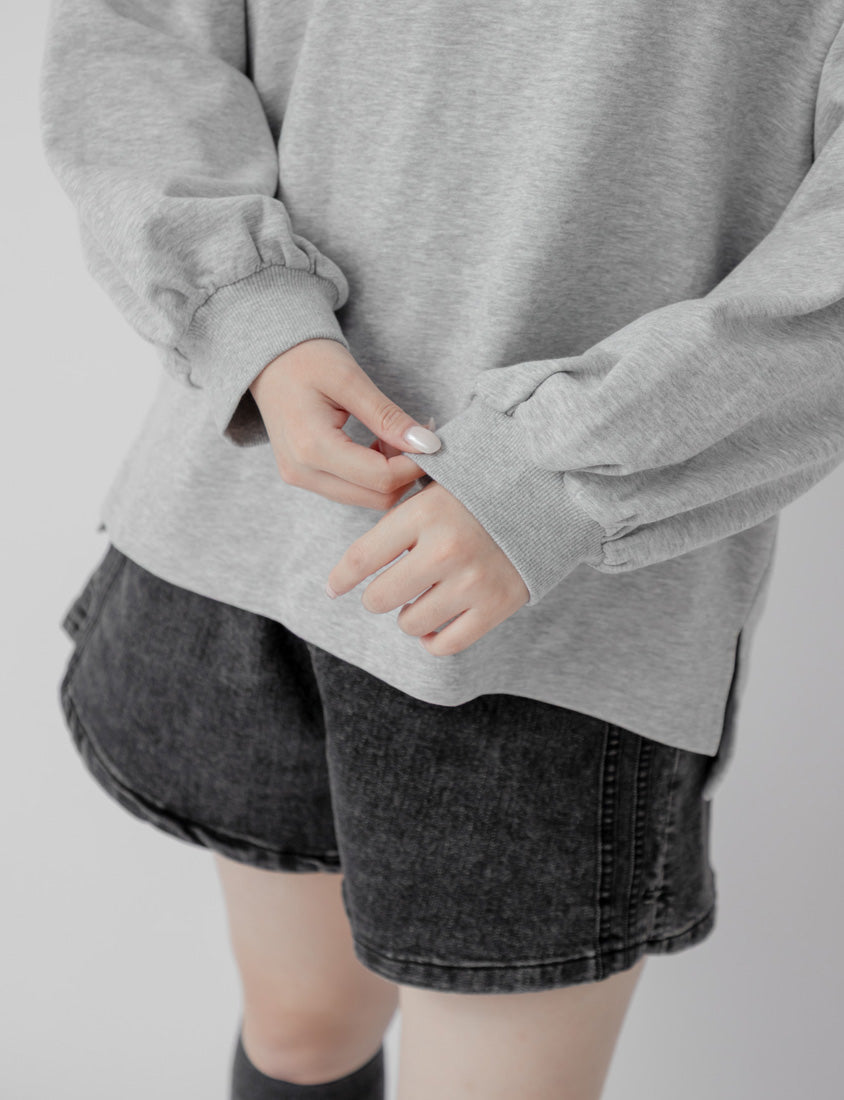 Oversized Cotton Slit Plus Size Sweatshirt (Unisex)