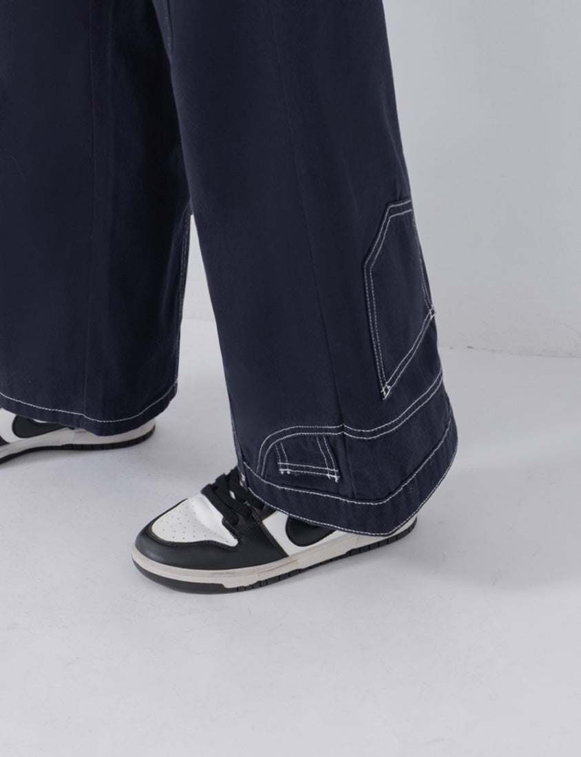 MUA! Inverted Seam Plus Size Straight-Leg Wide Pants