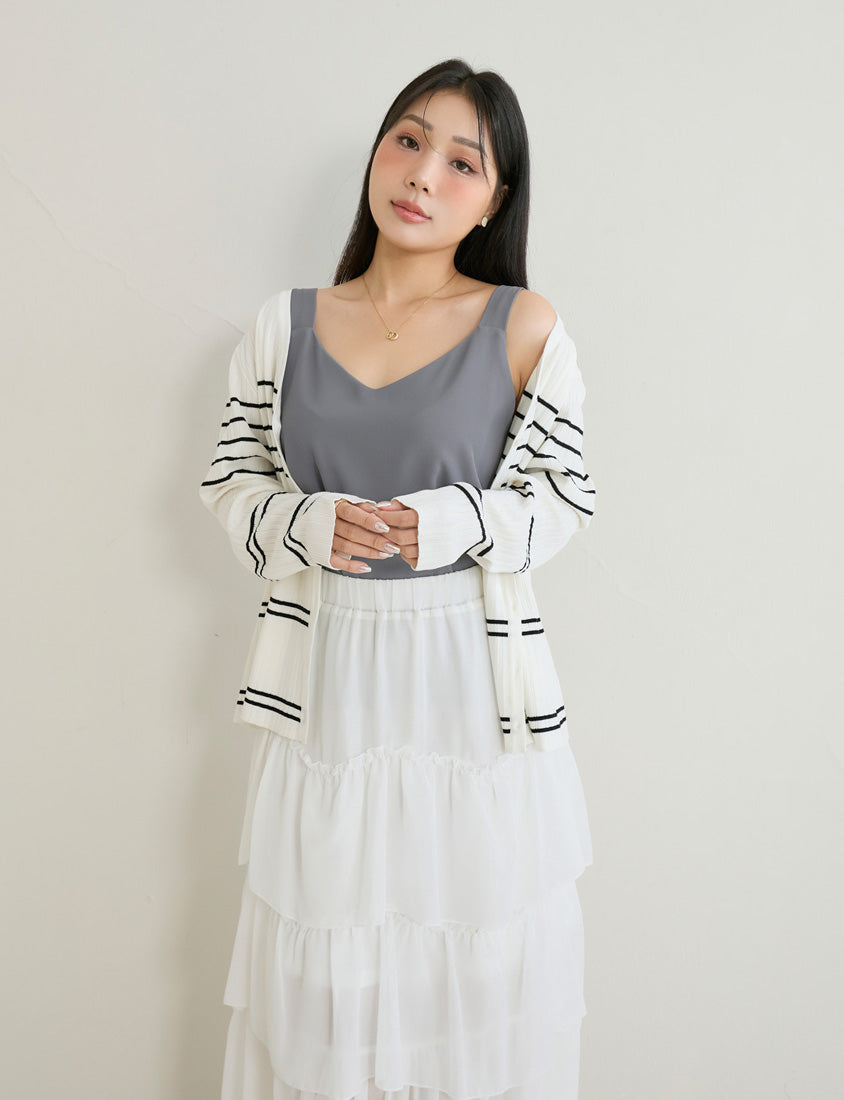 MISS. Two Way Reversible Matte Chiffon Plus Size Tank Top