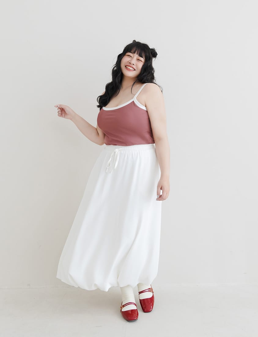 Pobra. COOL PRO+ Contrast Piping Plus Size Padded Tank Top