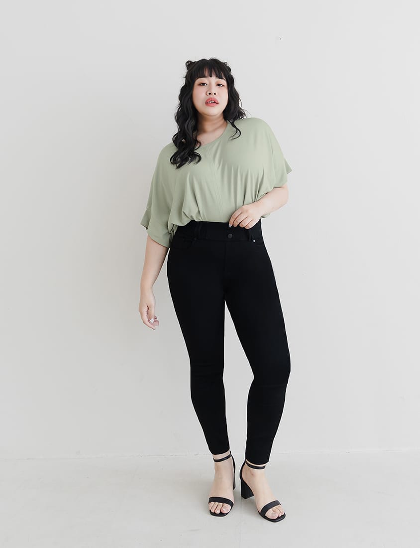 Cooling Elastic Wide Waistband Long Pants
