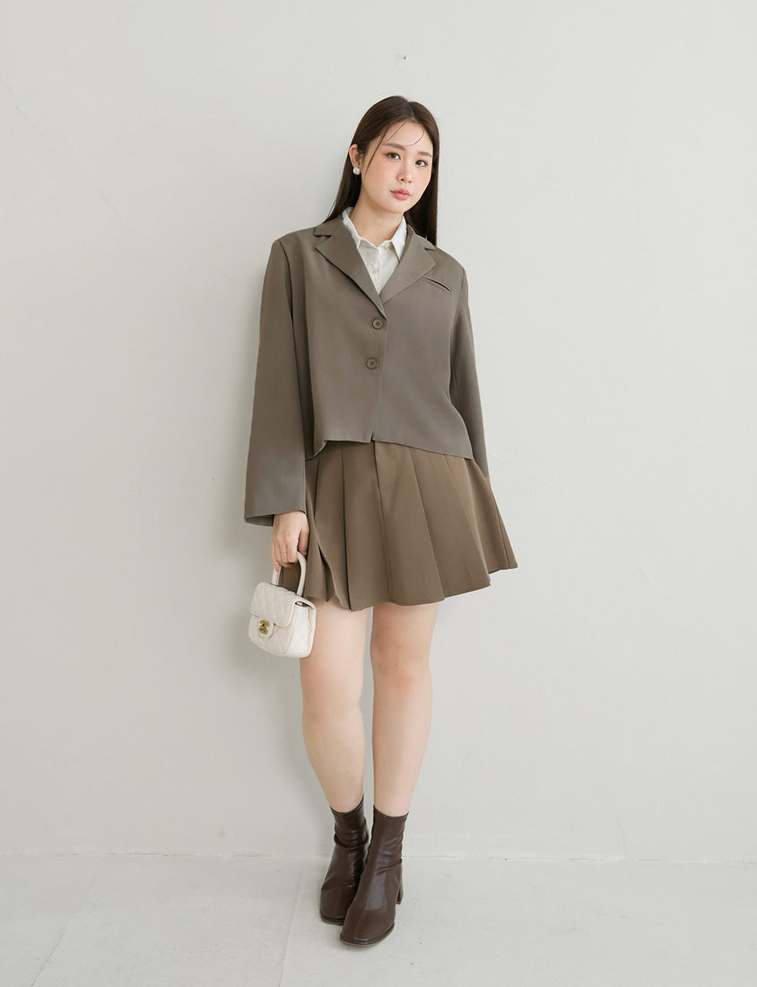 MISS. Elegant Plus Size Long Sleeve Blazer