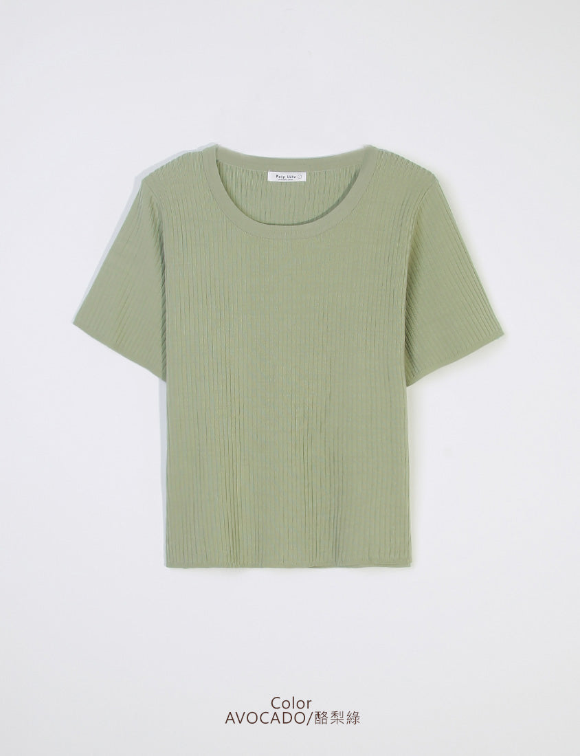 Cooling Lyocell Knit Plus Size Short Sleeve Top