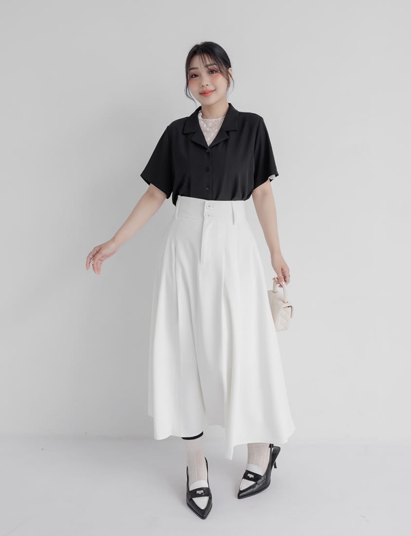 MISS. Silky Cool Oversize Cuban Collar Plus Size Shirt (Unisex)