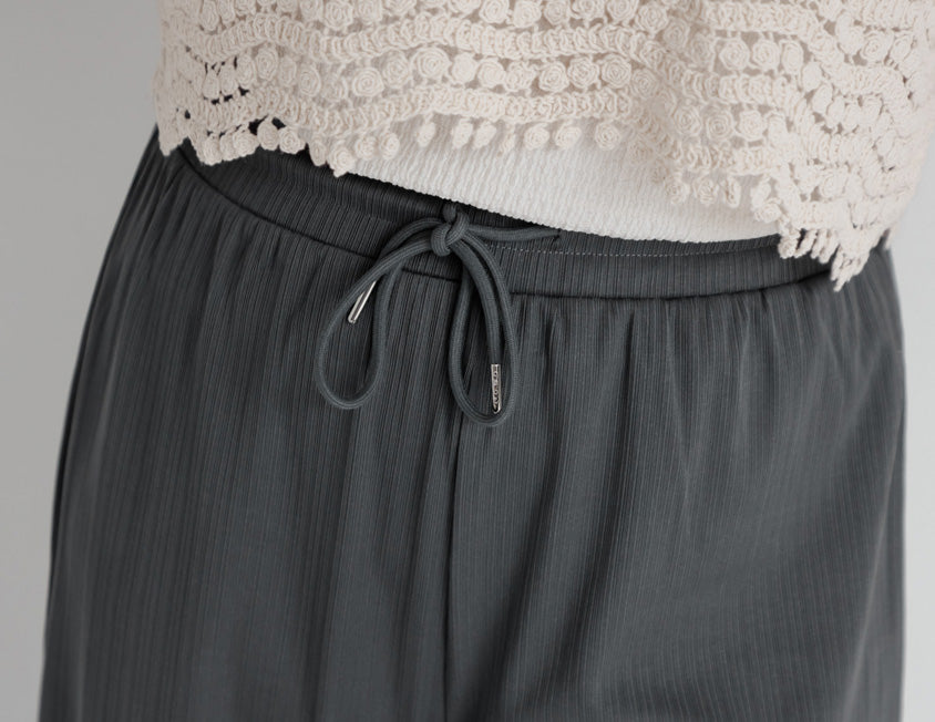 Hip-Contouring Comfy Ribbed Slimming Plus Size Wide Leg Pants