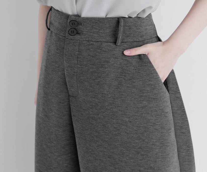 Miss. Space Cotton Back-Slit Plus Size Maxi Skirt