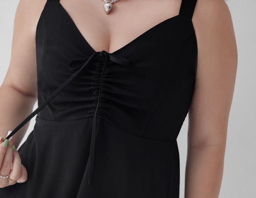 MUA! Adjustable Drawstring Sexy Plus Size Cami Dress