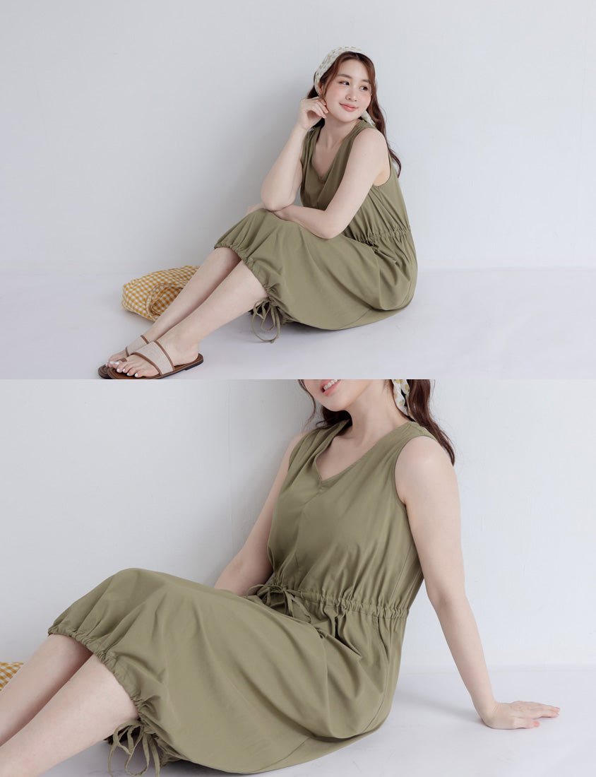 Cooling Tech V-Neck Plus Size Maxi Dress