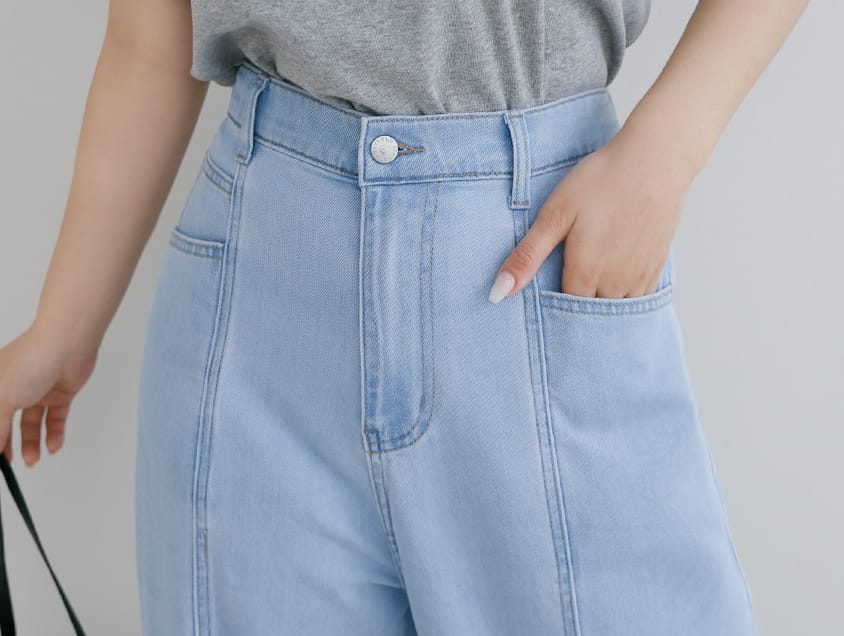 Pear-Shaped Friendly! Seamed Plus Size Wide Leg Jeans