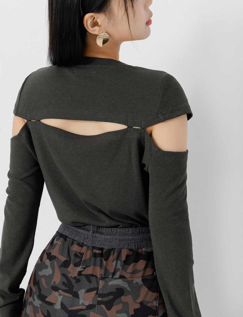 MUA! Cut-Out Plus Size Ribbed Top