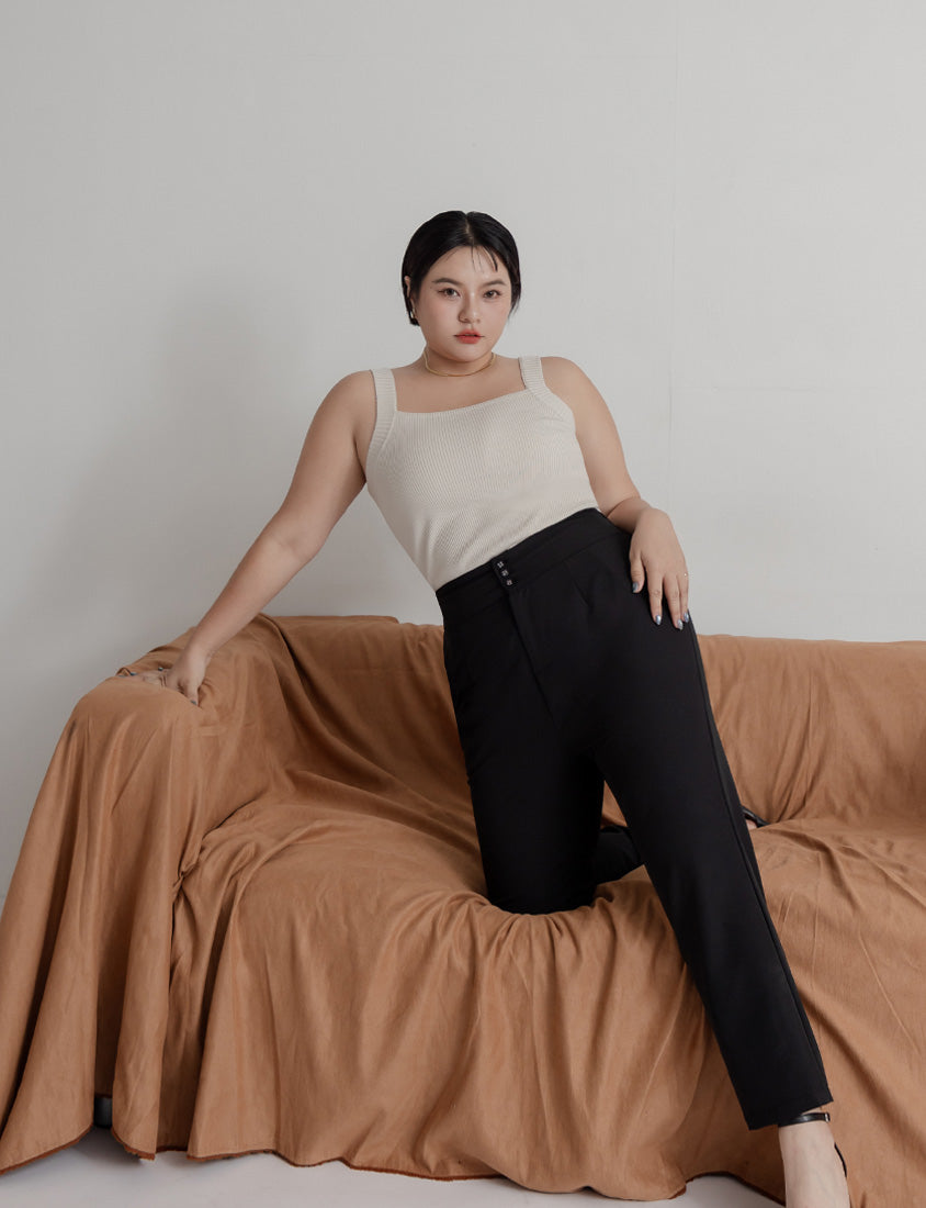 MISS. Ice Silk Lyocell Bra Bulges Support Knit Plus Size Tank Top
