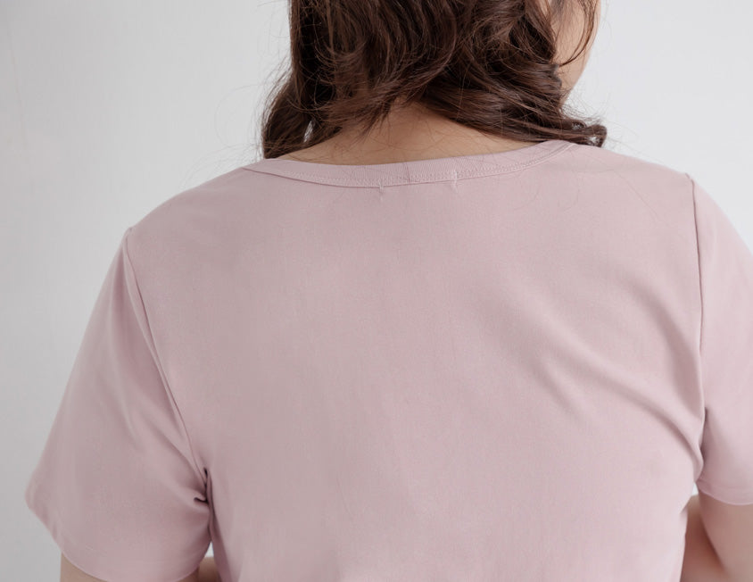 U-Neck Multicolor Plus Size Comfy Slim Tee