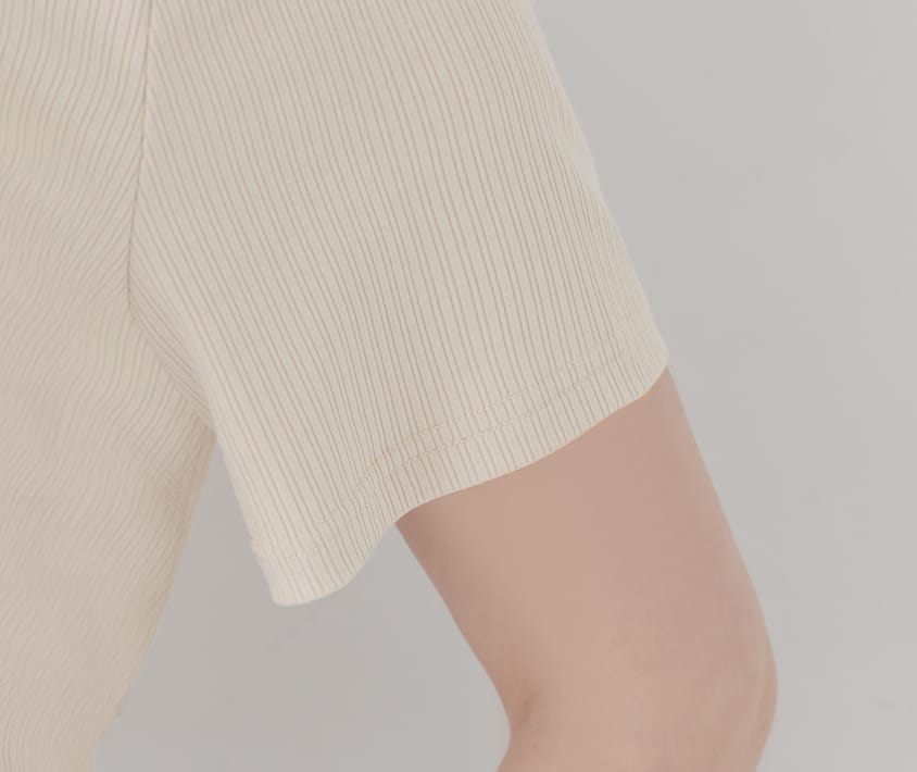 Multi-Color Ribbed Square Neck Faux Button Plus Size Top