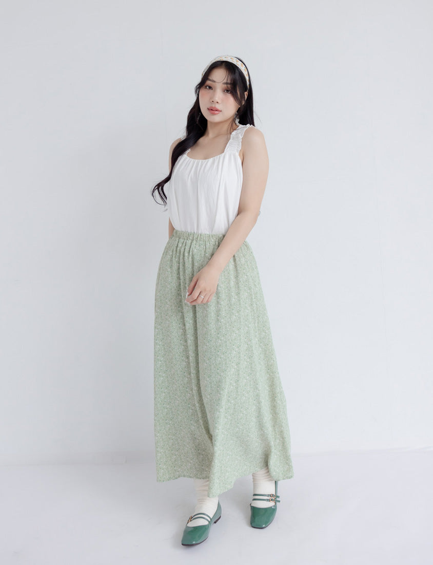 Summer Crinkled Double Layer Flounce Plus Size Top