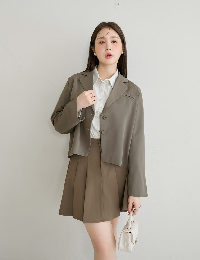 MISS. Elegant Plus Size Long Sleeve Blazer