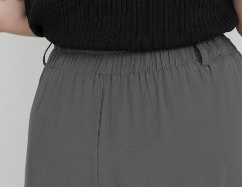 MISS. Wrinkle-Resistant High Waist A-Line Plus Size Tailored Wide Pants