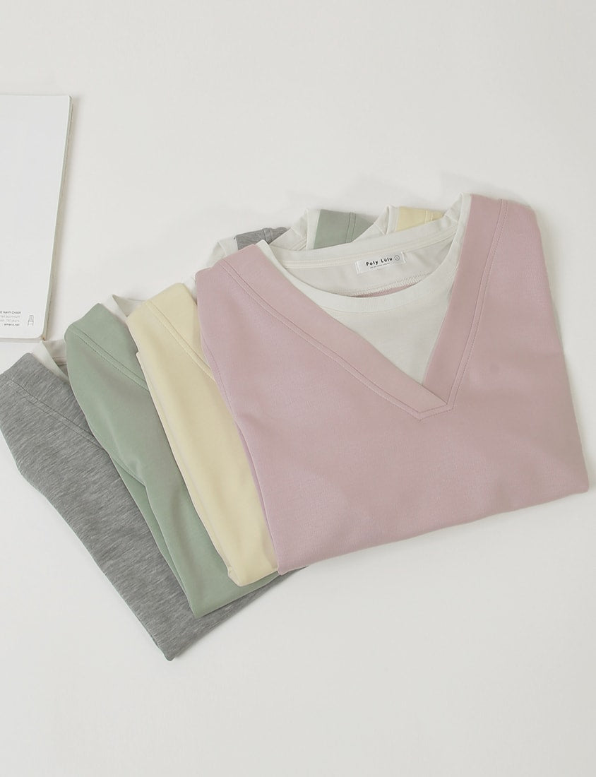 COOL PRO+ Space Cotton Faux Two-Piece Plus Size Top