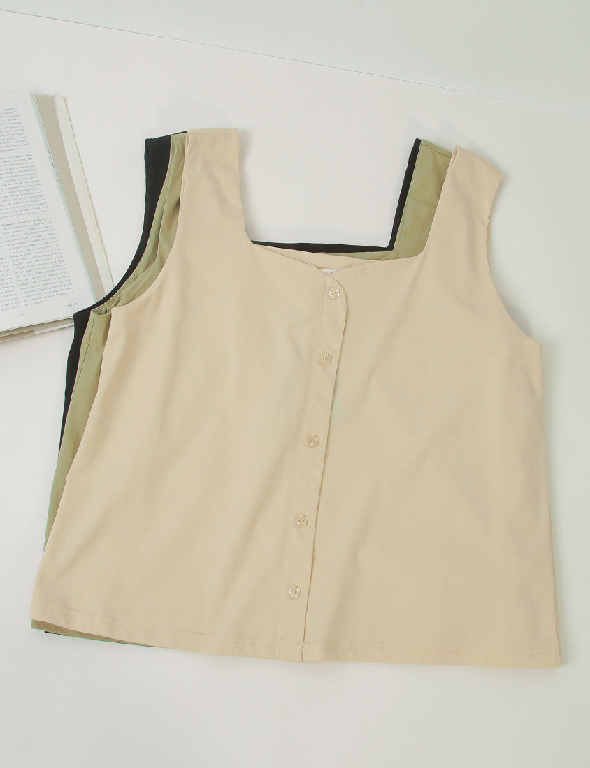 UV PRO+ Cooling Antibacterial Square Neck Plus Size Tank Top