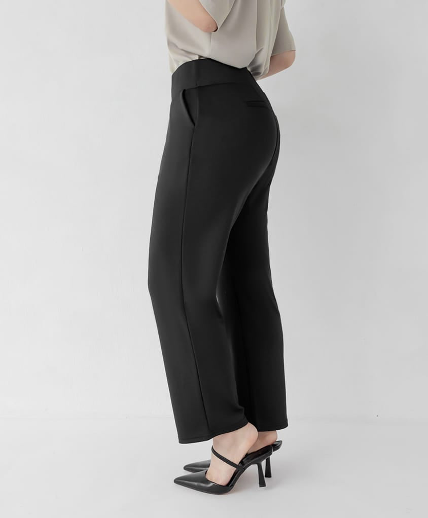 MISS. Waist-Sculpting Slimming Plus Size Straight Tailored Pants