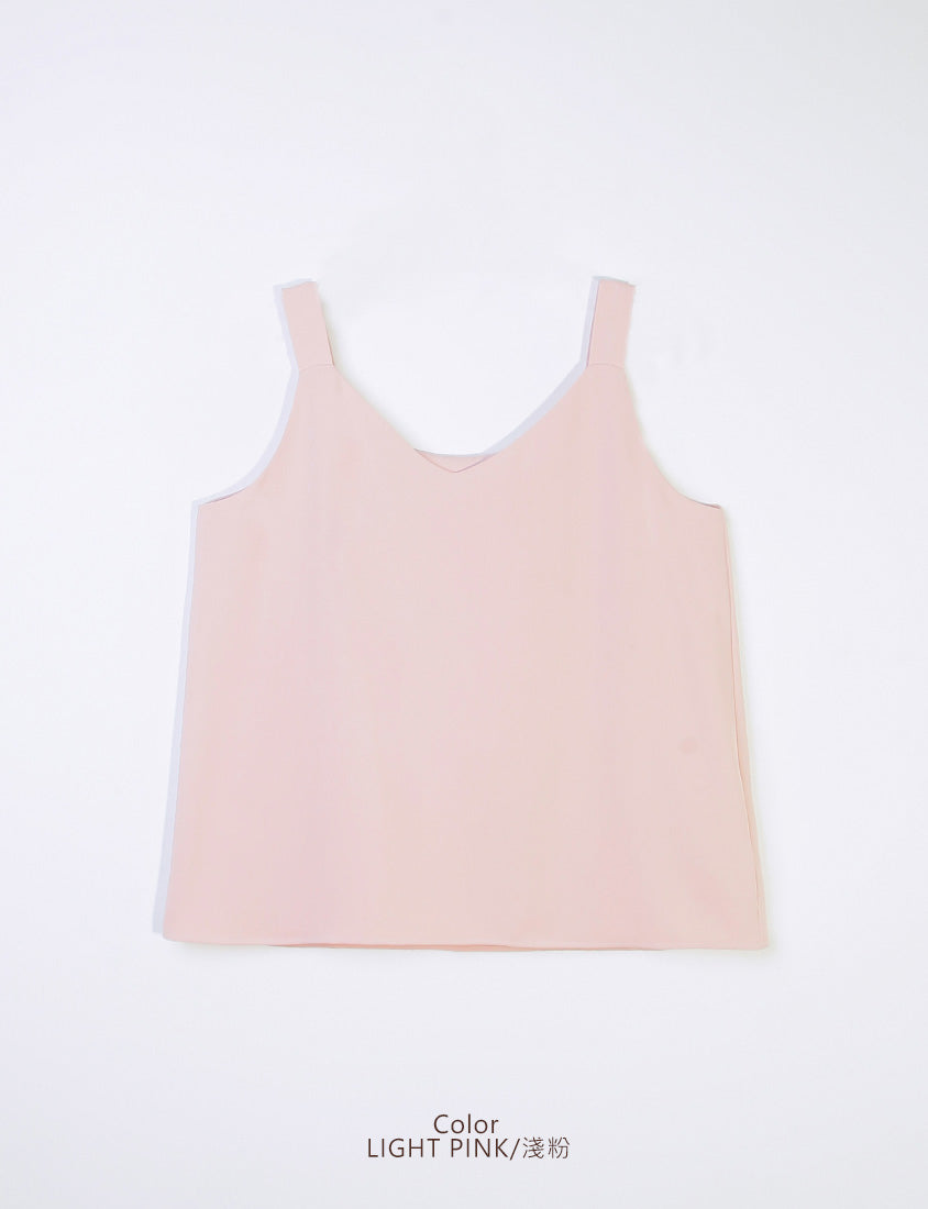 MISS. Two Way Reversible Matte Chiffon Plus Size Tank Top