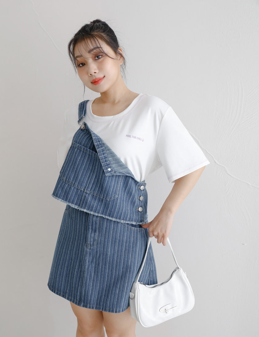 Raw Edge Plus Size Adjustable Plus Size Denim Vest