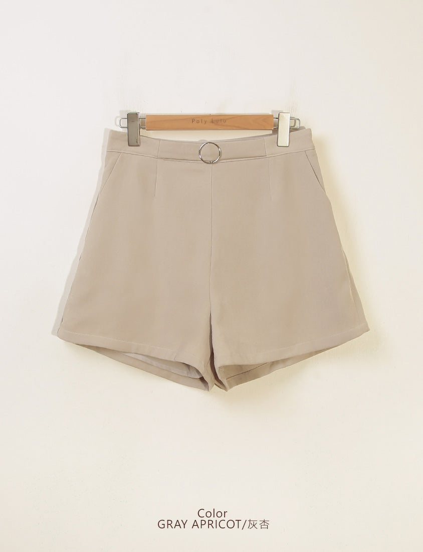 MISS. Latte Series Waistband Twill Plus Size Shorts
