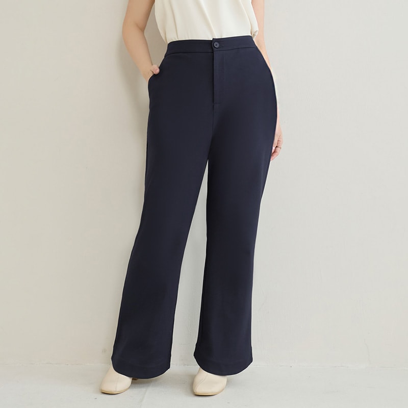MISS. Easy Care Flared Plus Size Tailored Pants