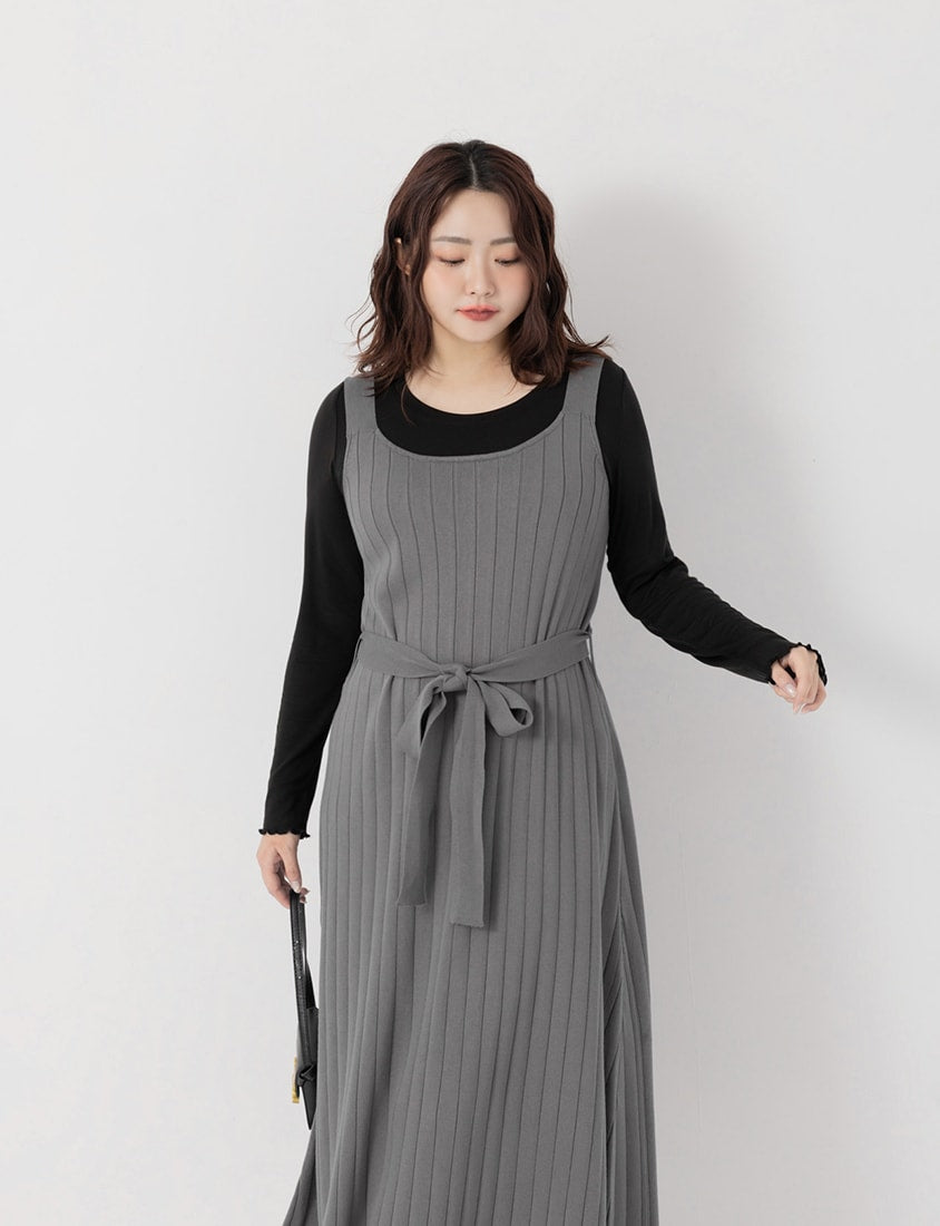 Sheer Tencel Wool Crew Neck Plus Size Long Sleeve Top