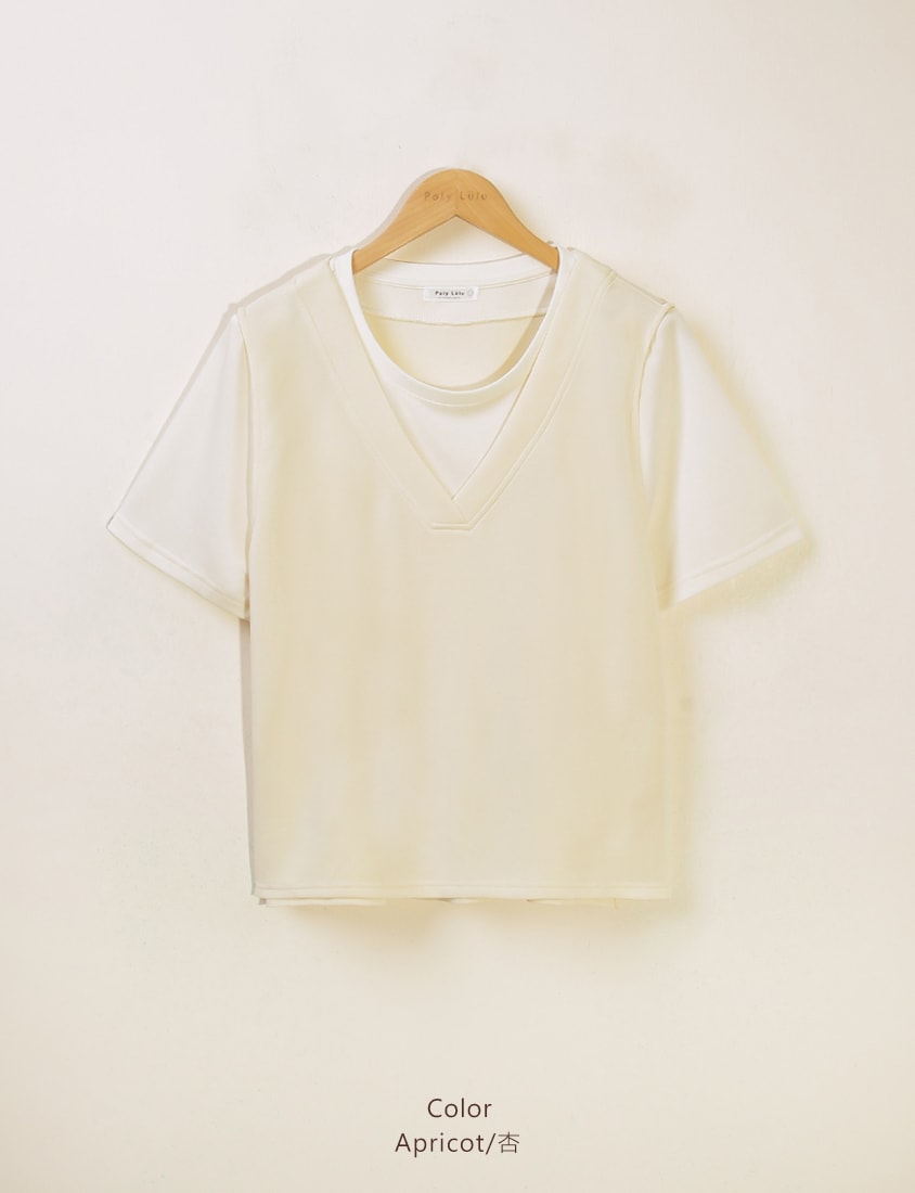 COOL PRO+ Space Cotton Faux Two-Piece Plus Size Top