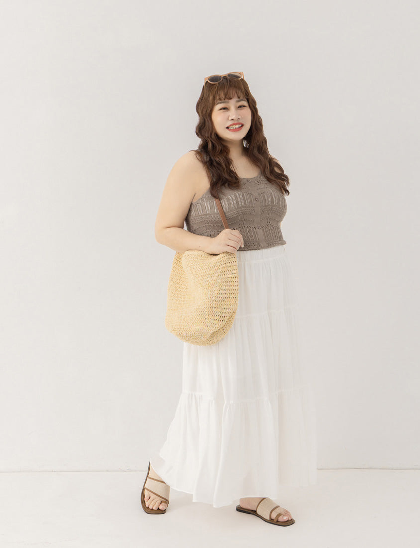 Multi-Layered Romantic Plus Size Chiffon Skirt