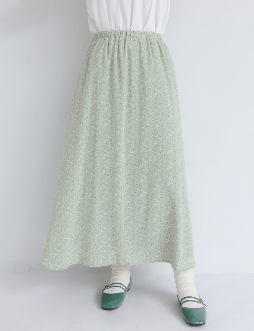 Sweet & Feminine Floral Flared Maxi Skirt