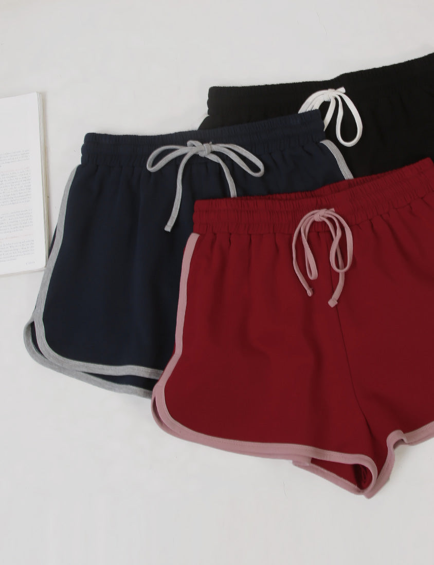 MUA! Sporty High-Waist Tie Plus Size Shorts