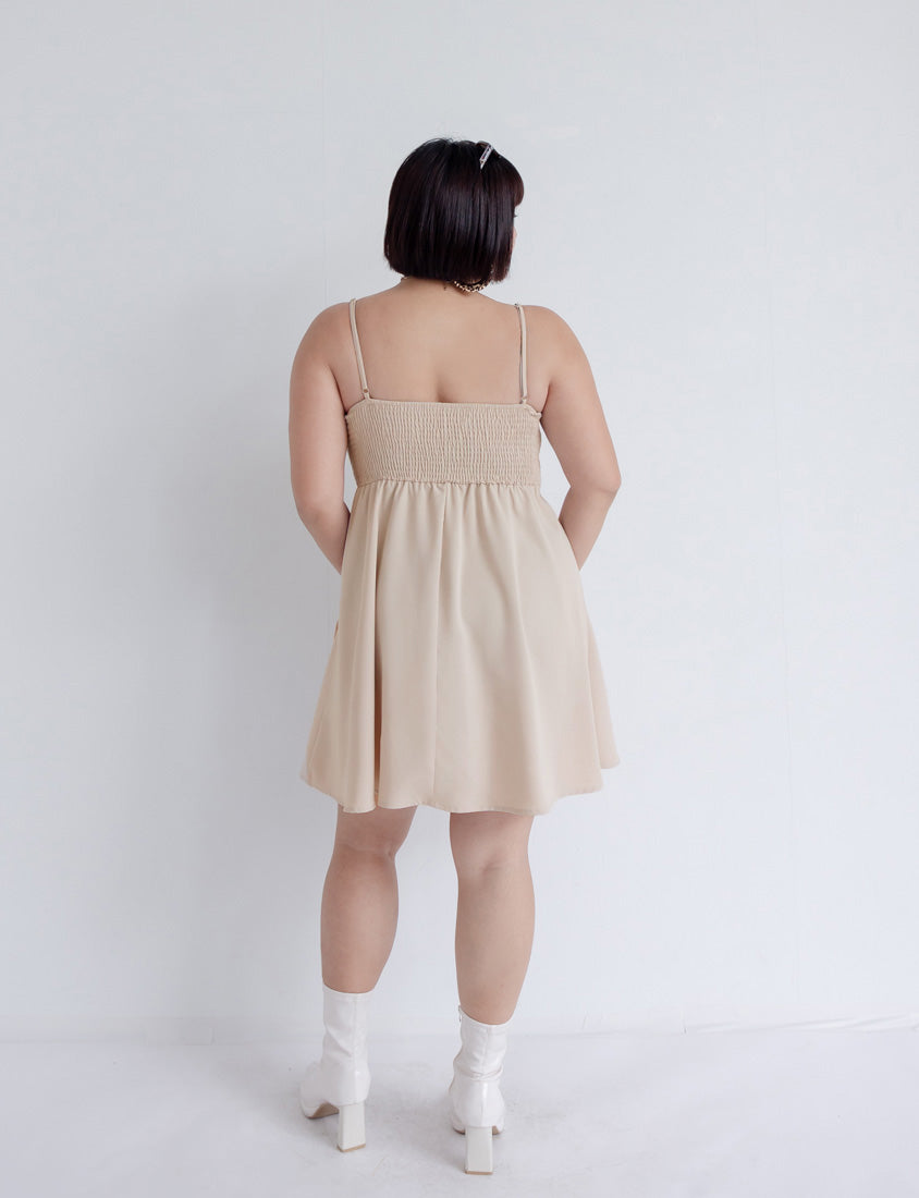 MUA! Ruffle Corset Adjustable Plus Size Mini Dress