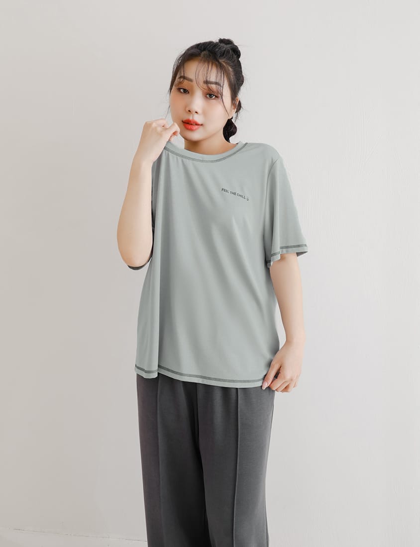 COOL PRO+ Color-Block Plus Size Print Tee