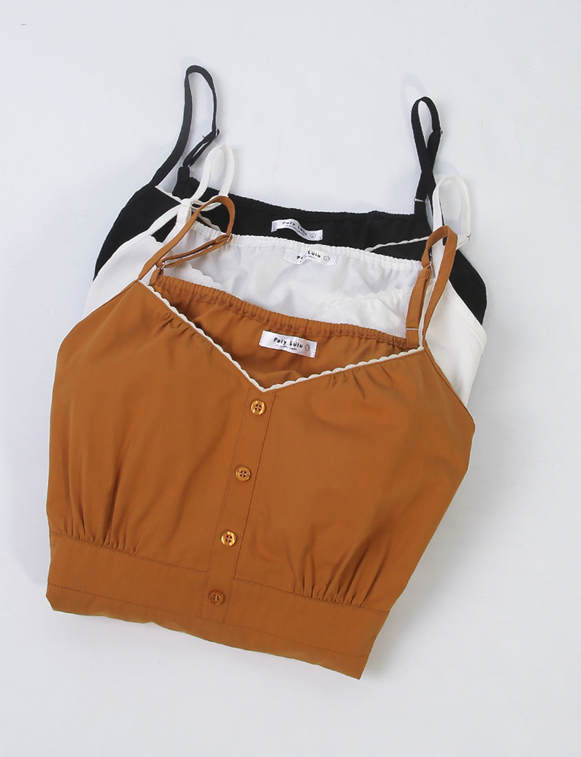 Lace V-Neck Adjustable Waist Plus Size Tank Top