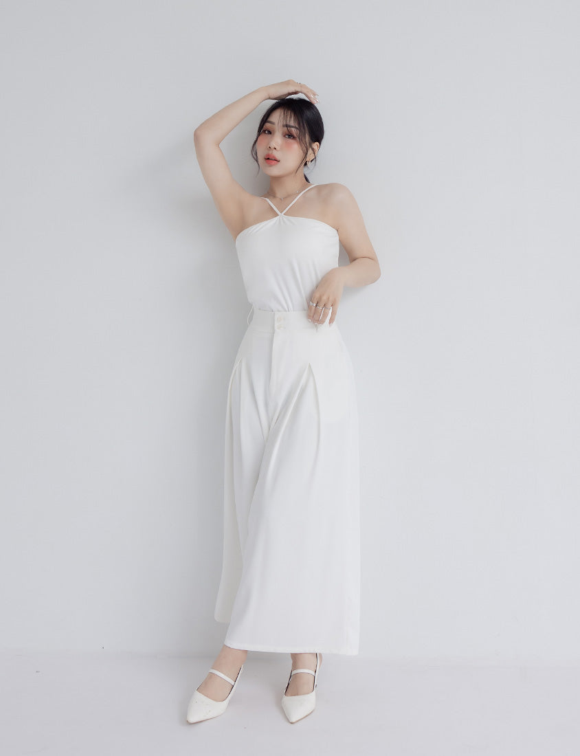 MISS. High Waist Pleated Tummy Flattering Plus Size Tailored Pants