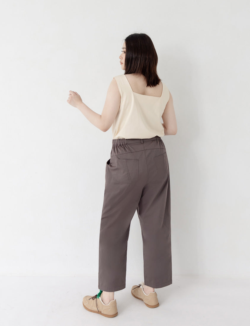Utility Side-Tie Big Pocket Plus Size Boyfriend Pants